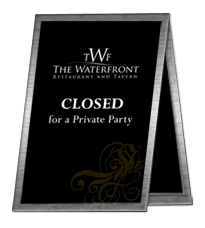 Private Party Event Signage for Waterfront Restaurant and Tavern image